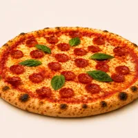 Pizza Salsiccia Piccante Casa Hunico, vedere laterală